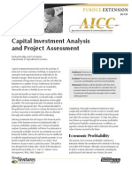 Capital Investment Analysis and Project Assessment: Purdue