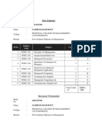 First Trimester 1001247100 Samir Kumar Rout: SL - No. Subject Code Subject Credit Grade