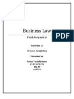 Business Law: Final Assignment