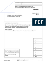 Biology: Cambridge International Examinations International General Certificate of Secondary Education