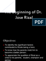 The Beginning of Dr. Jose Rizal