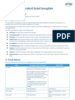 ITIL - Sample Incident Ticket Template