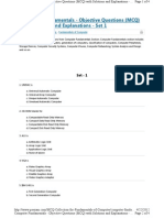 Computer Fundamentals - Objective Questions (MCQ) With Solutions and Explanations - Set 1