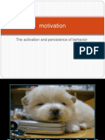 Motivation: The Activation and Persistence of Behavior