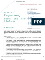 Android Basics and User Interfaces