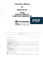 Instruction Manual For Model 3011B 2 MHZ Digital Display Function Generator