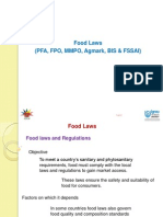 Food Laws (Pfa, Fpo, Mmpo, Agmark, Bis & Fssai)