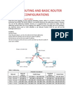 Static Routing and Basic Router Configurations