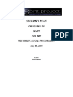 Security Plan: Presented To Spirit For The Wic Spirit Automation Project May 19, 2005