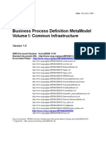 Business Process Definition Metamodel Volume I: Common Infrastructure