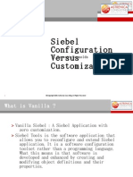 Siebel Configuration Vs Customization