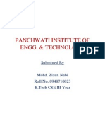 Panchwati Institute of Engg. & Technology: Submitted by