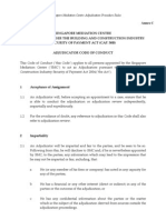 SOP - Adjudicator Code of Conduct