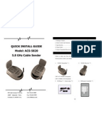 Quick Install Guide Model: Acs-5820 5.8 GHZ Cable Sender