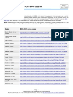 HP Bios Post Error Codes