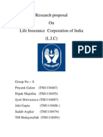 Research Proposal On Life Insurance Corporation of India (L.I.C)