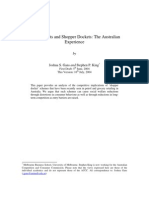 Supermarkets and Shopper Dockets: The Australian Experience: Joshua S. Gans and Stephen P. King