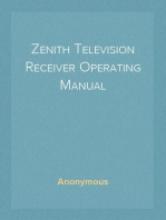 Zenith Television Receiver Operating Manual