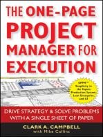 The One-Page Project Manager for Execution: Drive Strategy and Solve Problems with a Single Sheet of Paper