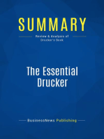 The Essential Drucker (Review and Analysis of Drucker's Book)