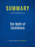 The Myth of Excellence (Review and Analysis of Crawford and Matthews' Book)