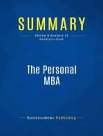 The Personal MBA (Review and Analysis of Kaufman's Book)