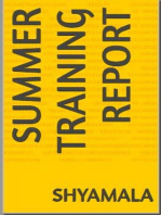 Summer Training Report