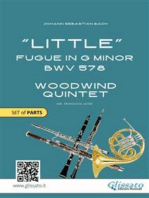 Woodwind Quintet "Little" Fugue in G minor (set of parts): intermediate level