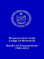 Western New York Lodge of Research: Books of Transactions 1983-2013