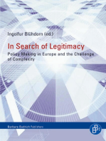 In Search of Legitimacy: Policy Making in Europe and the Challenge of Complexity