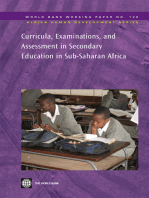 Curricula, Examinations, and Assessment in Secondary Education in Sub-Saharan Africa