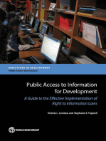 Public Access to Information for Development: A Guide to the Effective Implementation of Right to Information Laws