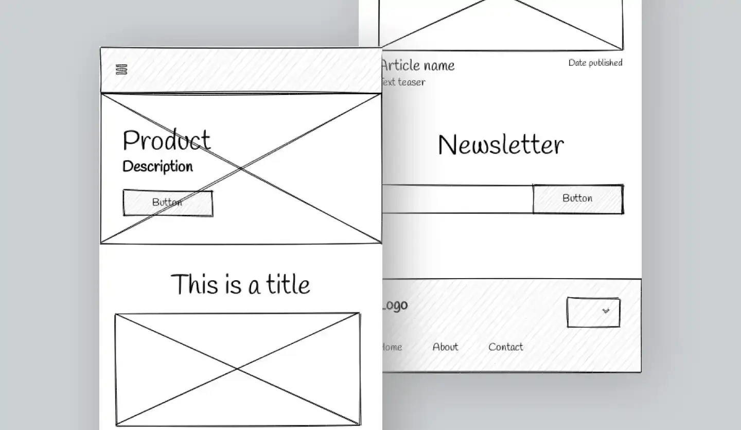 Low-Fidelity Mobile Wireframe example