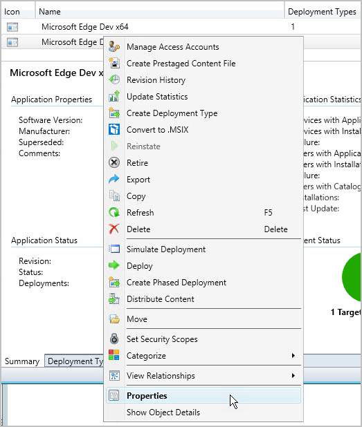 Configure the application properties