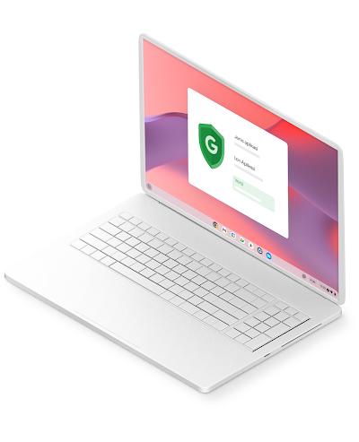 Laptop dengan pop-up yang menampilkan informasi aplikasi