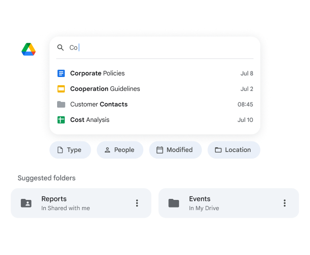 Searching Drive and receiving file and folder results
