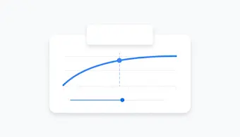 A Google Ads irányítópultjának kezelőfelületén megjelenő diagram előrevetíti a konverziókat a költségkeret alapján.