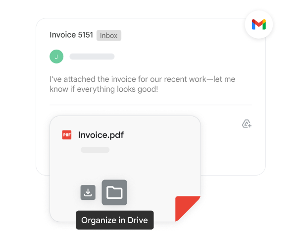 Attaching a PDF invoice from Drive directly to an email in Gmail