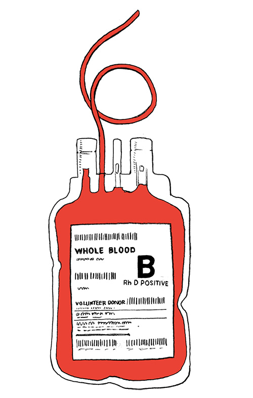 Six weeks: the shelf life for donated blood.