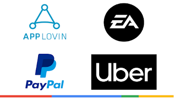 Applovin, EA, PayPal, Uber 로고