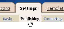 Settings - Publishing