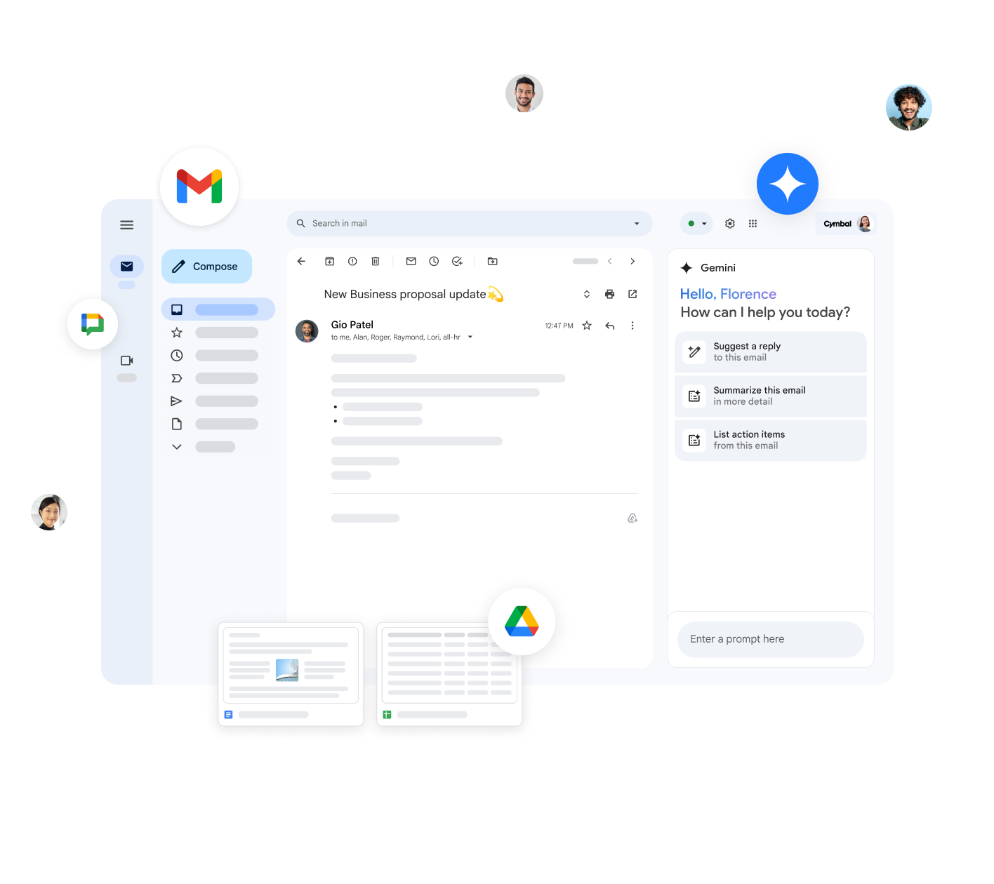 Gemini en Gmail ayuda a los usuarios a sugerir respuestas, resumir correos electrónicos y crear listas de elementos de acción.