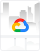 城市景觀上的的 Google Cloud 標誌