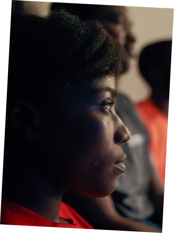 Side profile of a Ghanaian woman.