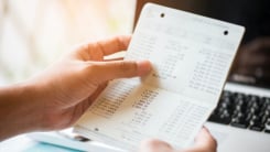 Person holding a passbook