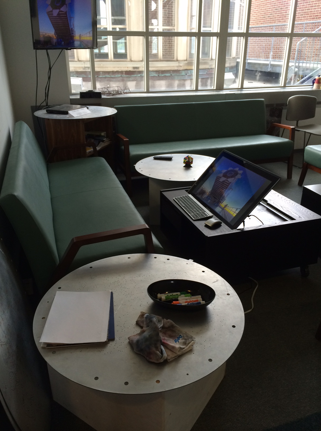 SDSS Plug Plate Coffee Tables in use at JHU. Image credit: Gail Zasowski