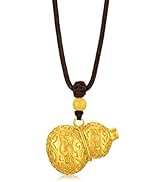 CHOW SANG SANG 999 24K Solid Gold Wulu Gourd Necklace for Women 93068N 93068Z | 27.5", (70 CM)