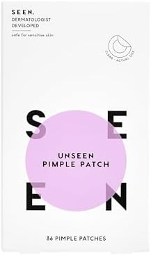 SEEN UNSEEN Pimple Patch - Hydrocolloid and Bakuchiol Formulated Spot Treatment for Face and Skin- Dermatologist Developed- Safe for Sensitive & Acne Prone Skin