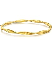 CHOW SANG SANG Dazzling Mirror Gold 999 24K Solid Gold Price-by-Weight Gold Wavy Twisted Mobius S...