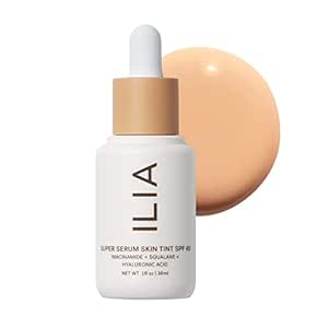 ILIA - Super Serum Skin Tint SPF 40 | Non-Comedogenic, Vegan, LIghtweight to Help Against Blue Light, + Pollution while Hydrating, Smoothing, + Refining (Bom Bom ST5, 1 fl oz | 30 ml)